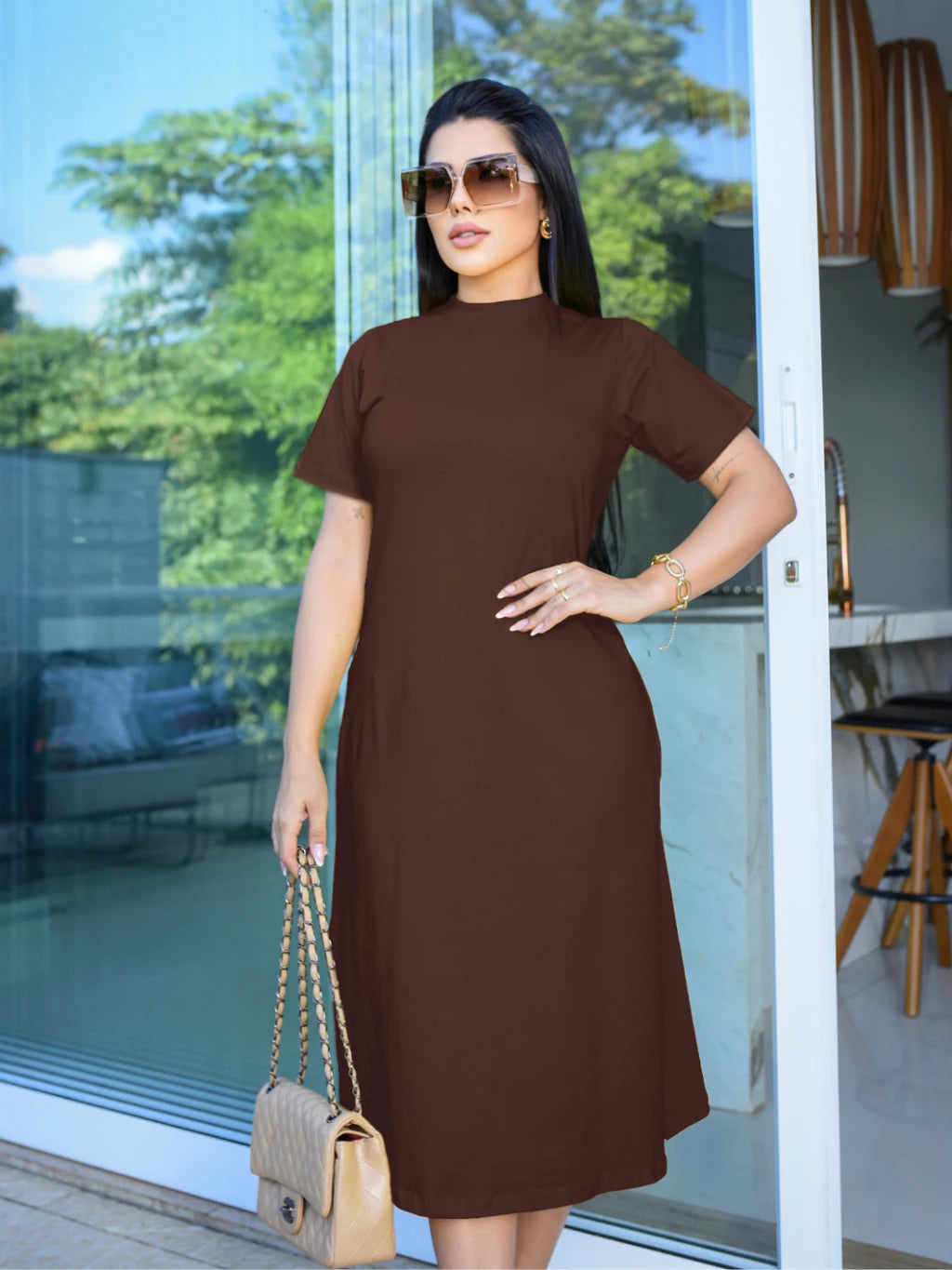 Vestido de Malha 100% Algodão Rose Heath™