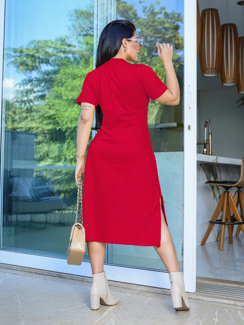Vestido de Malha 100% Algodão Rose Heath™